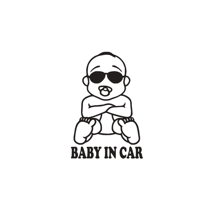 Uzlīme "BABY IN CAR" Image