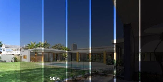 Logu tonēšanas plēve "Spoguļplēve 50%" Ārējā Image