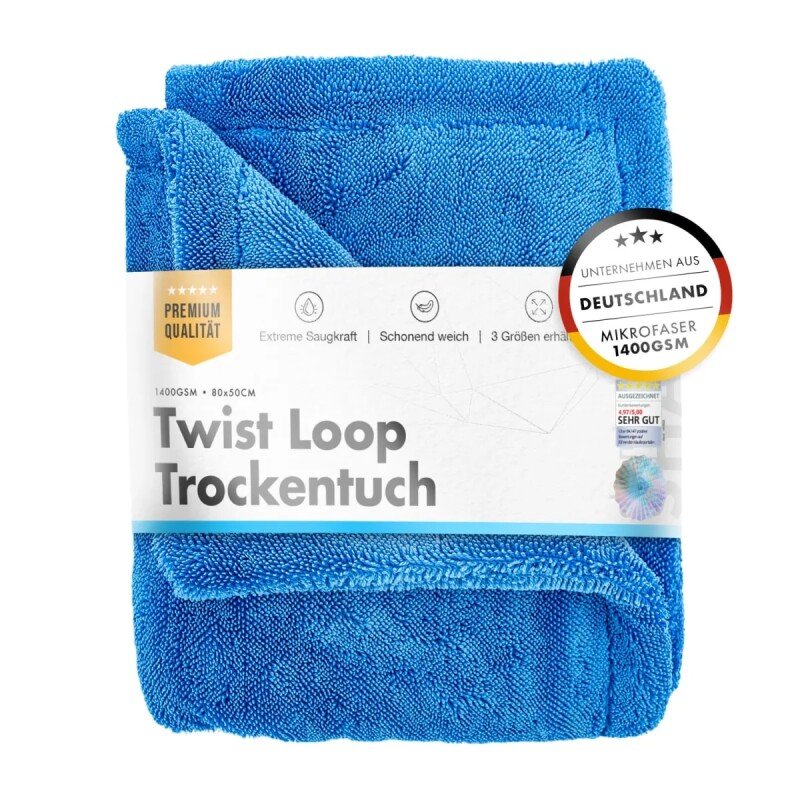 CHEMICALWORKZ SHARK TWISTED TOWEL BLUE 1400GSM 50x80cm - Dvielis žāvēšanai