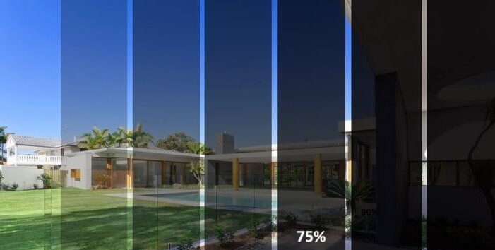Logu tonēšanas plēve "Spoguļplēve 75%" Bronza/sudrabs Image 2