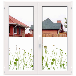 Dekoratyvinė balta matinė plėvelė langams (DECO34)