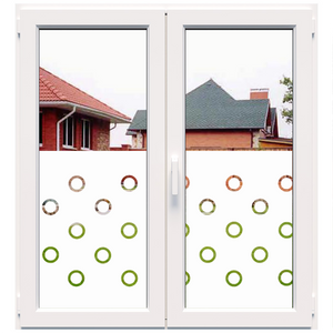 Dekoratyvinė balta matinė plėvelė langams (DECO4)