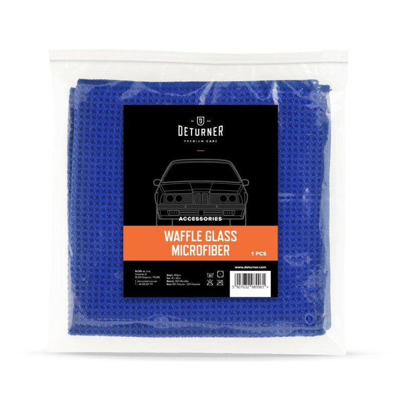 Mikroškiedras dvieļis auto kopšanai - DETURNER WAFFLE GLASS TOWEL 40x40cm Image