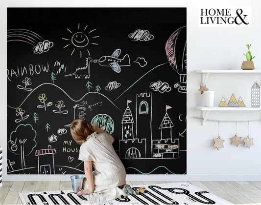 Tāfeļu plēve zīmēšanai ar krītu (Melna) Image