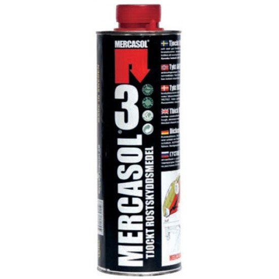 Mercasol 3 Black - Šķīdinātājbalstīts Pretšķembu Pārklājums 1L