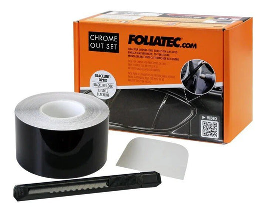 FOLIATEC Chrome Out Set Shadowline (Black Glossy) 15m