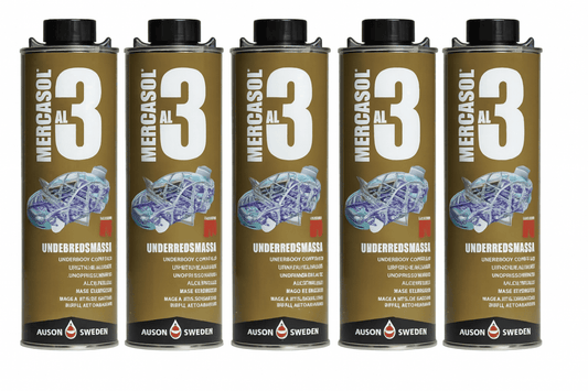 Mercasol 3 AL Bronza - Šķīdinātājbalstīts pretšķembu pārklājums automašīnas apakšai 1L 5 ga.