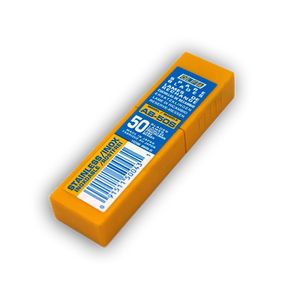 Pakeičiamas asmens OLFA AB-50S iš nerūdijančio plieno, 9 x 80 x 0,38 mm, 13 segmentų, 50 vnt.