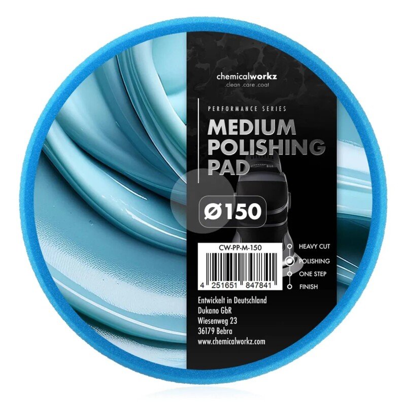 CHEMICALWORKZ MEDIUM POLISHING PERFORMANCE PAD 150mm - Pulēšanas ripa