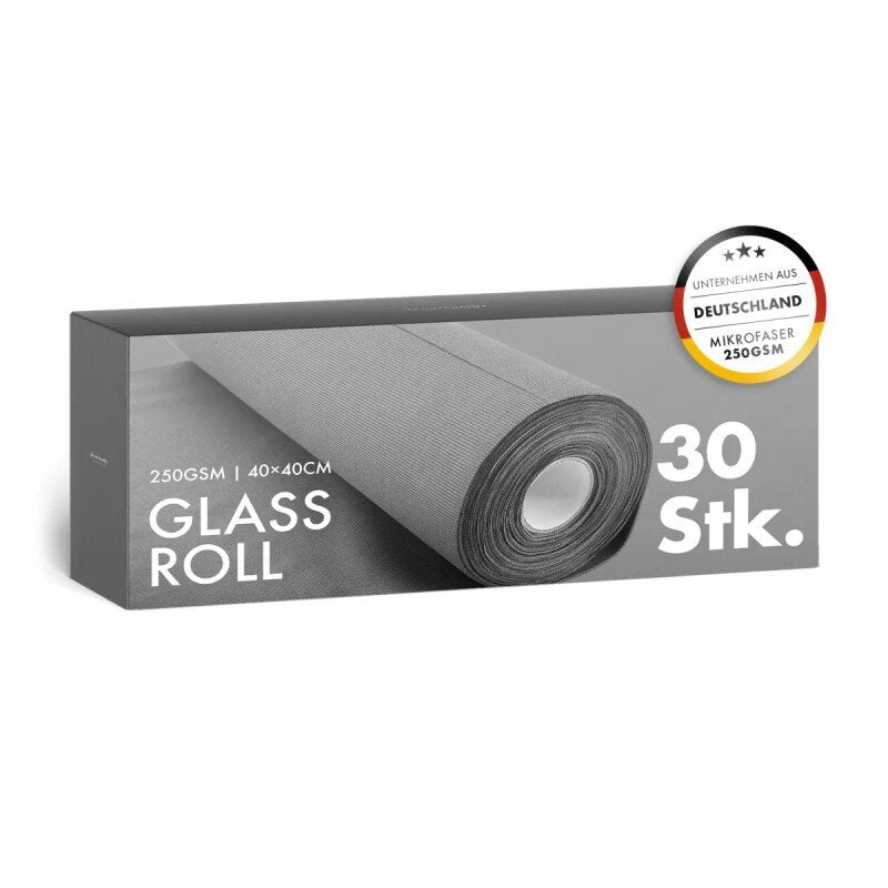 CHEMICALWORKZ GLASS ROLL 250GSM 40x40cm 30pcs - Mikrošķiedras lupatiņas rullī