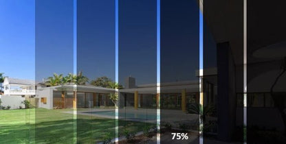 Logu tonēšanas plēve "Spoguļplēve 75%" Ārējā Image