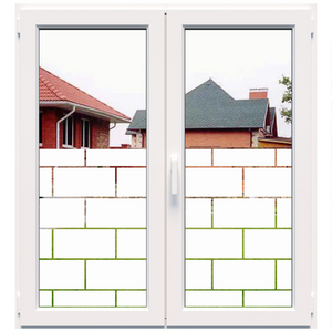 Dekoratyvinė balta matinė plėvelė langams (DECO10)