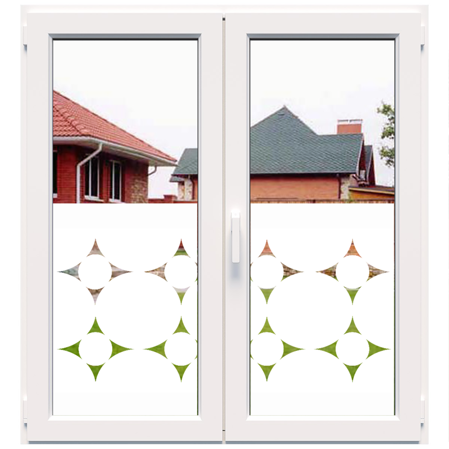 Dekoratīva balta matēta plēve logiem (DECO11) Image