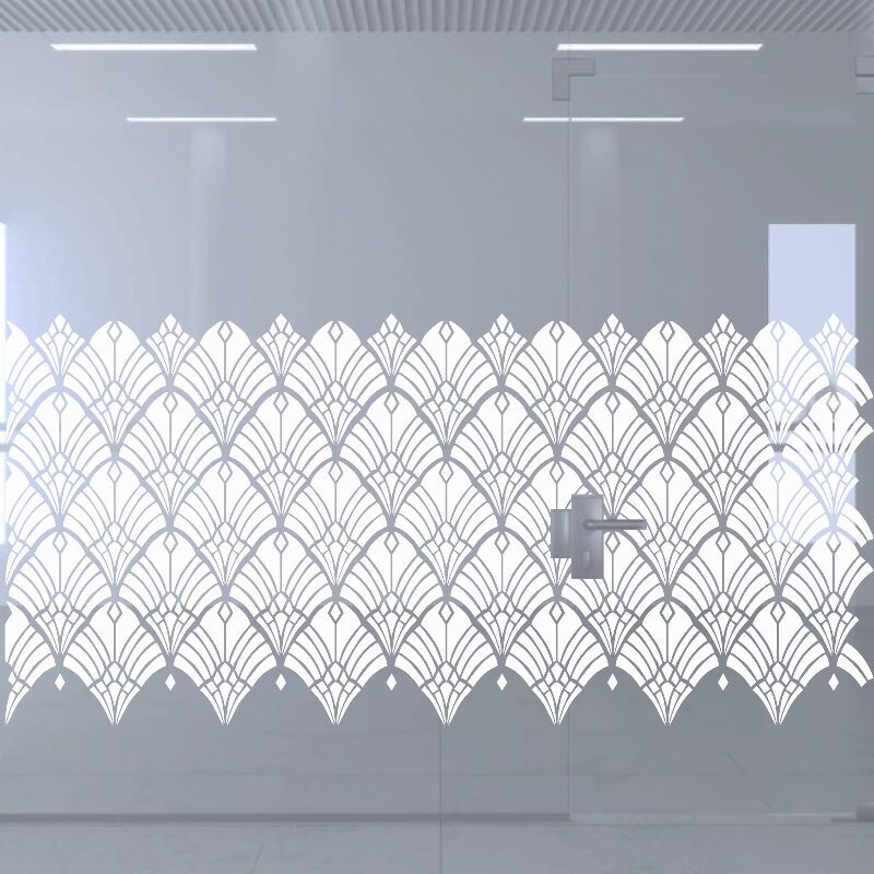 Dekoratīva balta matēta plēve logiem (DECO19) Image 2