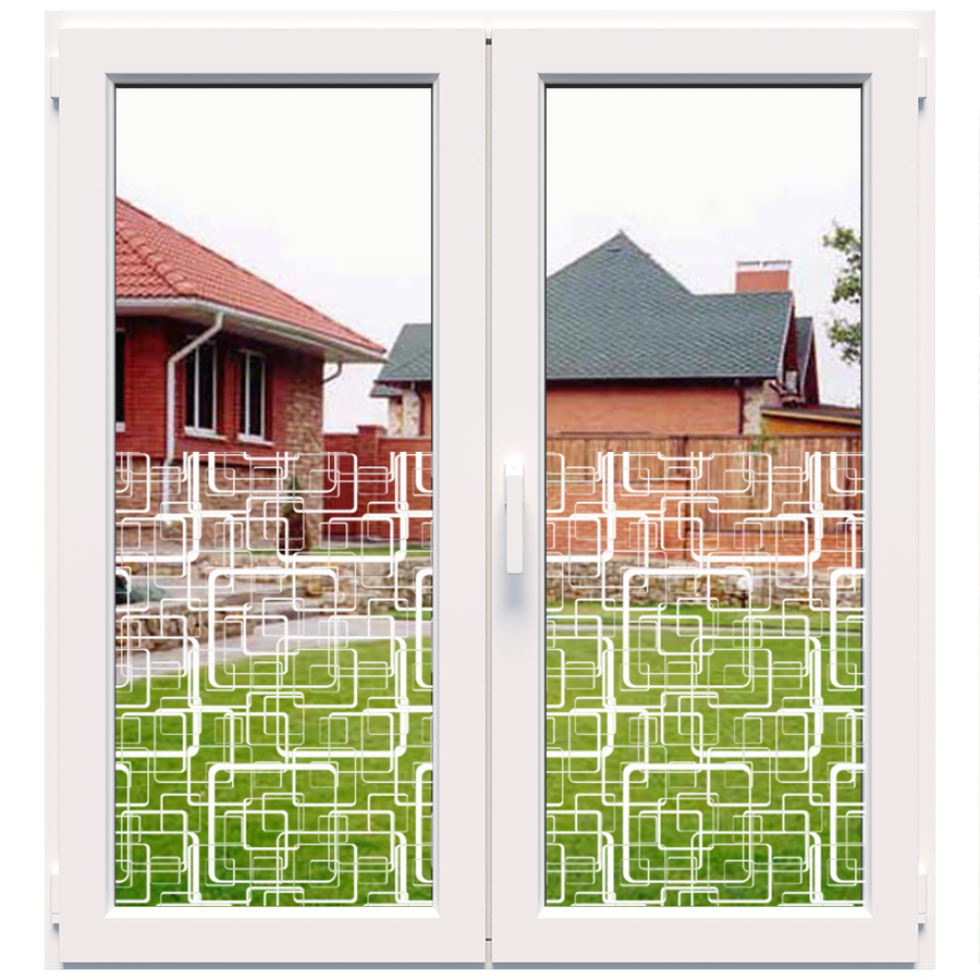 Dekoratīva balta matēta plēve logiem (DECO26) Image