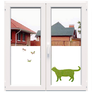 Dekoratyvinė balta matinė plėvelė langams (DECO40)