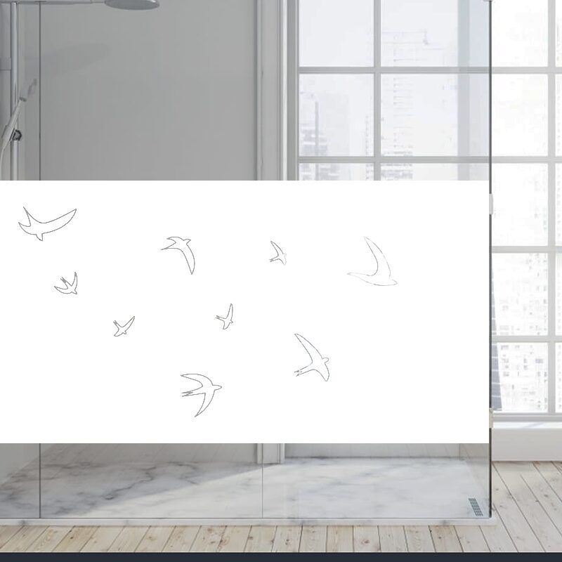 Dekoratīva balta matēta plēve logiem (DECO43) Image 4