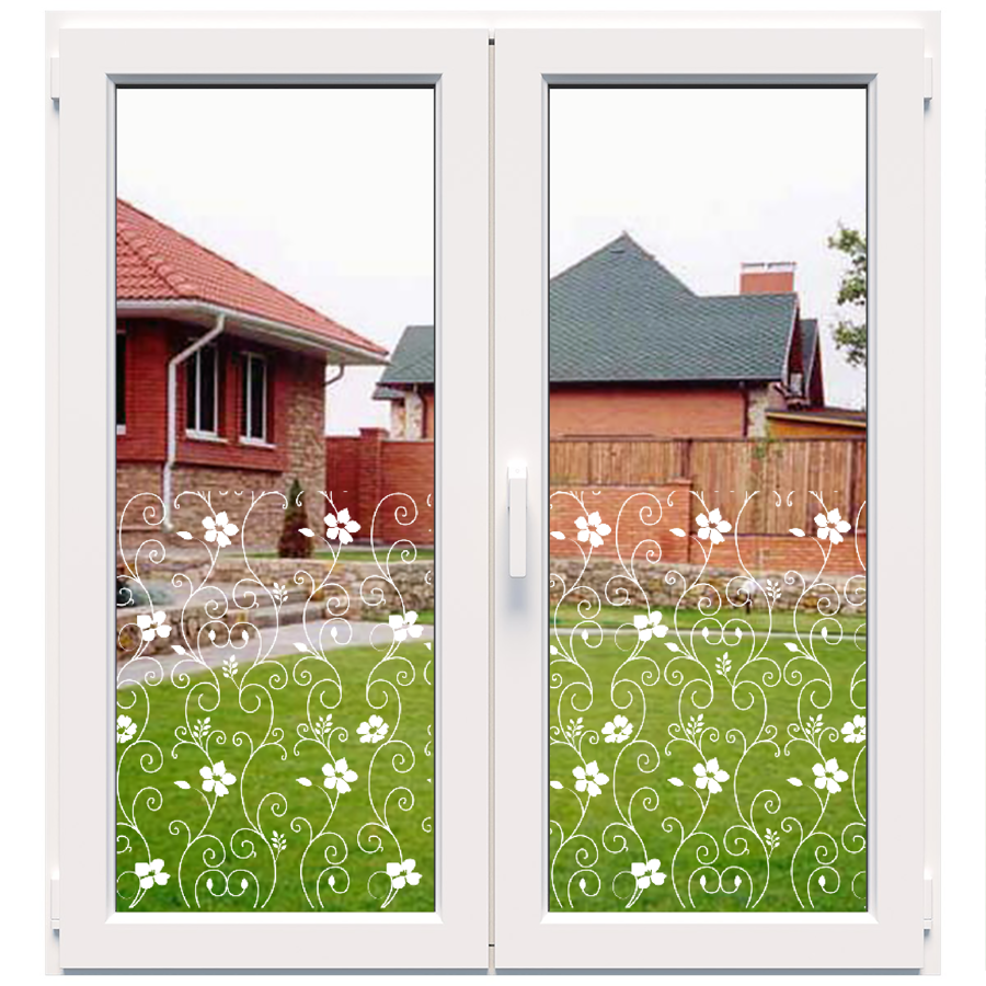 Dekoratīva balta matēta plēve logiem (DECO51) Image