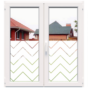 Dekoratyvinė balta matinė plėvelė langams (DECO8)