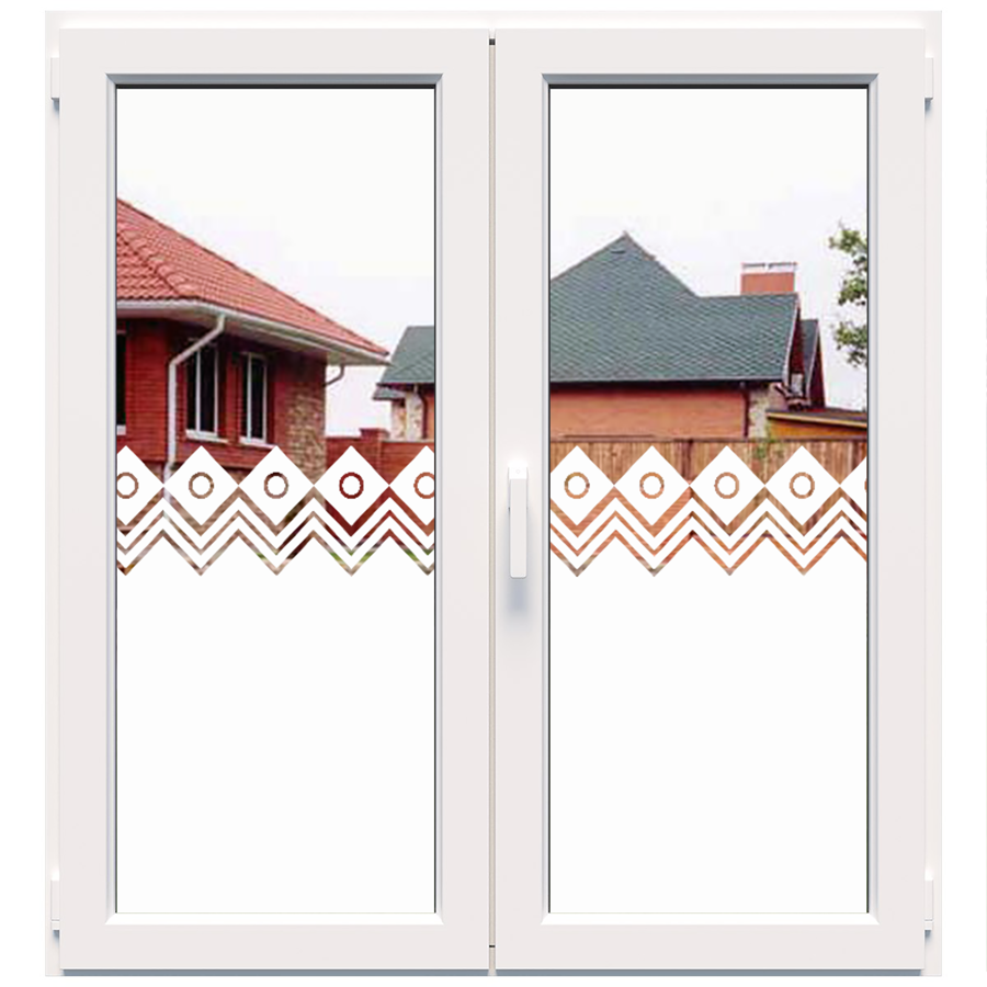 Dekoratīva balta matēta plēve logiem (DECO9) Image