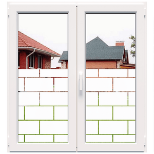 Dekoratyvinė balta matinė plėvelė langams (DECO10)