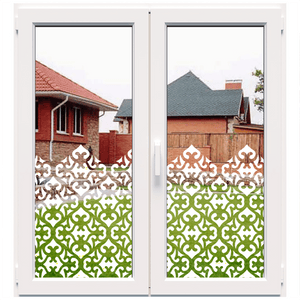 Dekoratyvinė balta matinė plėvelė langams (DECO12)