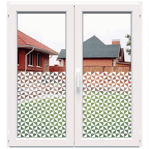Dekoratyvinė balta matinė plėvelė langams (DECO13)