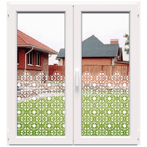 Dekoratyvinė balta matinė plėvelė langams (DECO14)