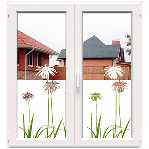 Dekoratyvinė balta matinė plėvelė langams (DECO7)