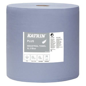 Pramoninis popierius Katrin Plus XL3, 3 sluoksniai, 370m, mėlynas, 1 ritinys
