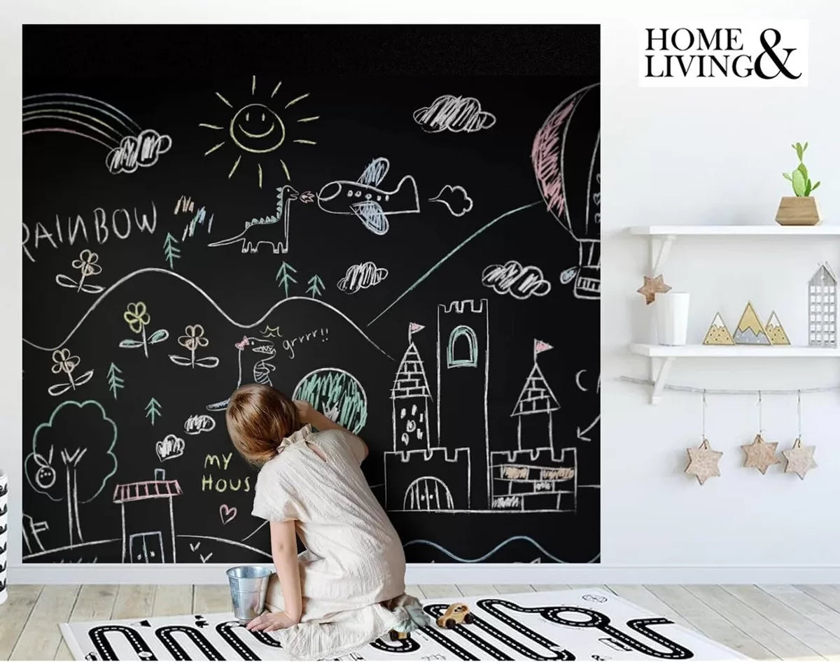 Tāfeļu plēve zīmēšanai ar krītu (Melna) Image